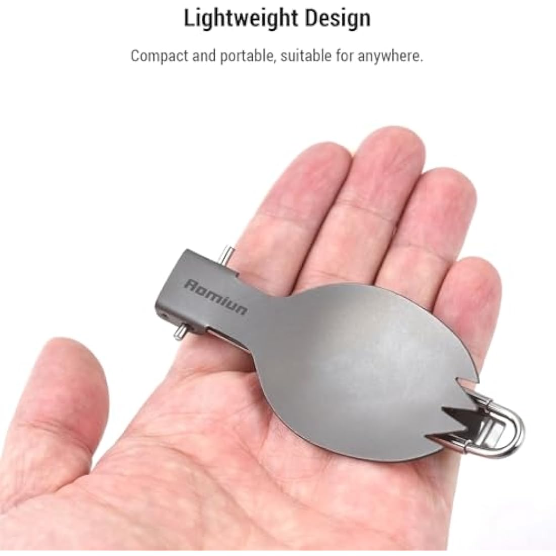 Aomiun 8PC Titanium Camping Plates Set with Utensils | Ultralight 5-Stack Outdoor Dinnerware (5 Plates + 3 Foldable Cutlery) | Corrosion-Resistant for Backpacking, Hiking, Picnic