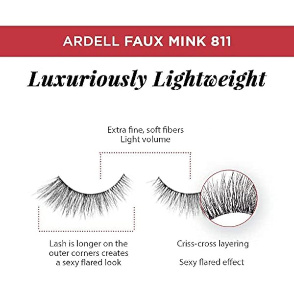 Ardell Faux Minx 811 False Lashes, Pack of 4