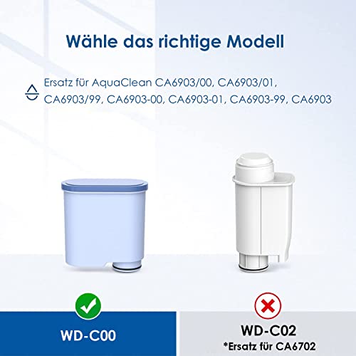 Waterdrop Water Filter Replacement for Philips AquaClean CA6903/10 CA6903/22 CA6903, Reduces Limescale and More, TV SD Certified (8)