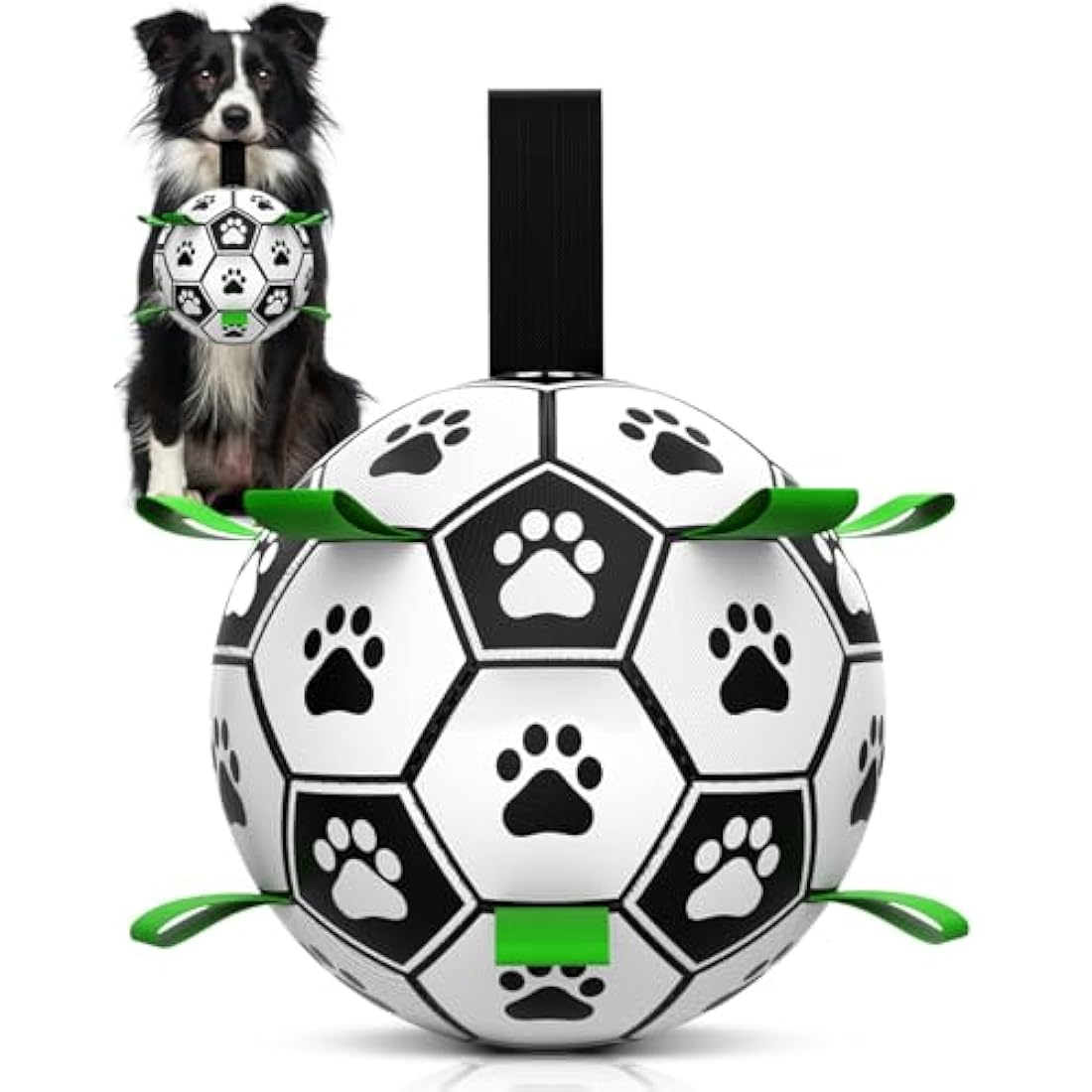 HETOO Interactive Dog Football Toys with Grab Tabs, Durable Dog Water Balls for Small Medium Breed, Indoor & Outdoor (6 Inch)
