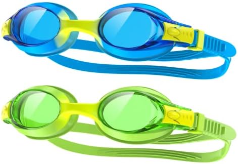 Findway Kids Swimming Goggles,Girls Boys Children Swim Goggles, Leakproof Anti Fog Lens Silicone Protection Swimming Goggles Kids for 3-14 Years Old