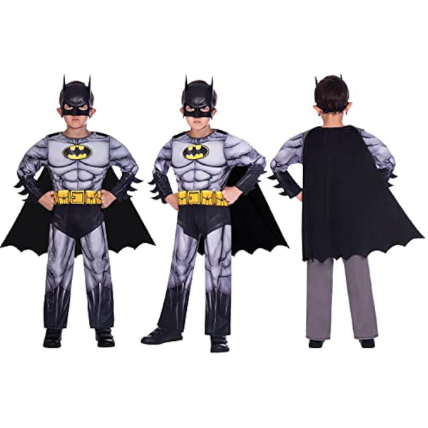 amscan (PKT) (Fix 25/25**(25) (9906058) Child Boys Batman Classic Costume (4-6yr) - (BL1238)