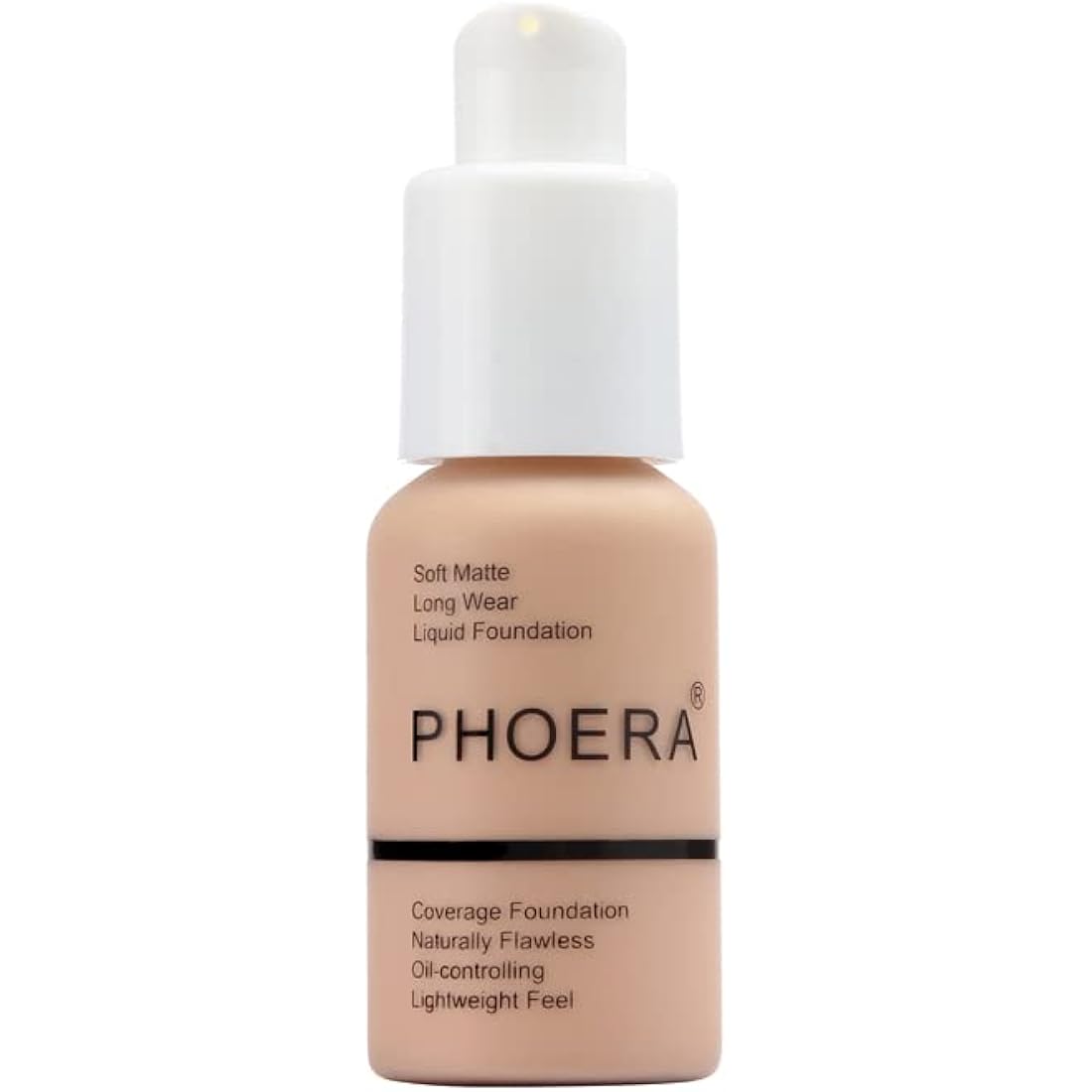 ABRUS® - Phoera Foundation Makeup, Full Coverage, Soft Matte Oil Control Concealer, Liquid Foundation, Long Lasting 24HR Waterproof and Blendable 30ml (103 Warm Peach)