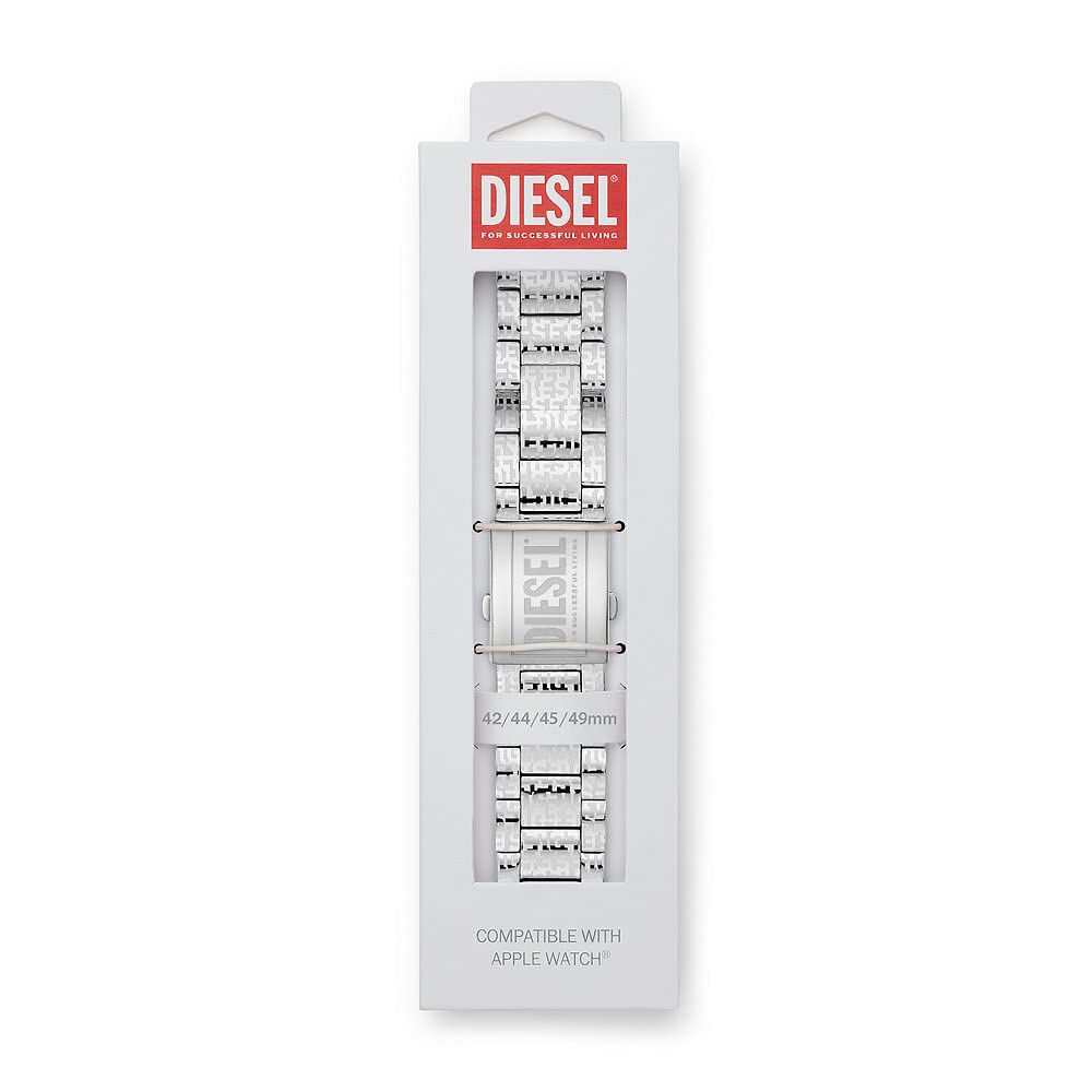 DIESEL Unisex Leather, Synthetic or Stainless Steel Strap, Compatible with 42mm/44mm/45mm Apple Watch®