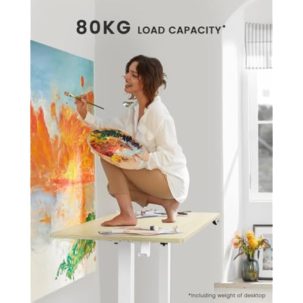 ErGear Electric Standing Desk Height Adjustable 100 x 60cm, Sit Stand Desk with 4 Memory Smart Pannel for Home Office with Splice Board