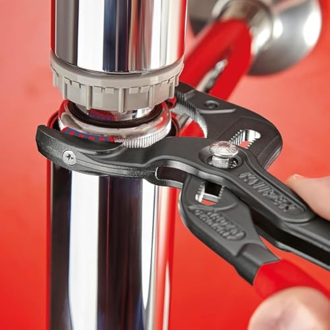 Knipex Siphon and Connector Pliers black atramentized, with non-slip plastic coating 250 mm 81 11 250