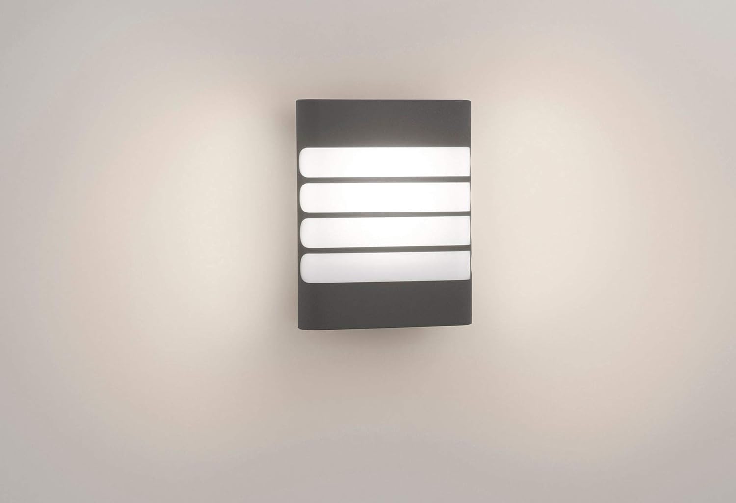 Philips myGarden Raccoon LED Wall Lantern [Anthracite] (1 x 4 W Integrated LED) for Garden and Patio Lighting