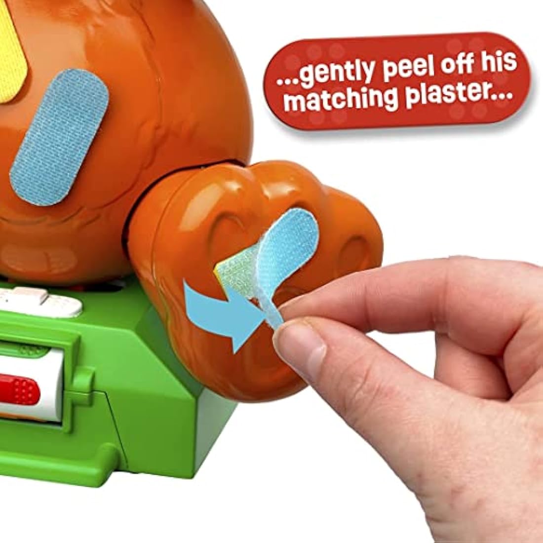 Ideal | Don't be a Scaredy Bear: The plaster pulling teddy bear game- peel his plasters but beware, he really is a scaredy bear! | Kids Games | For 2-4 Players | Ages 4+