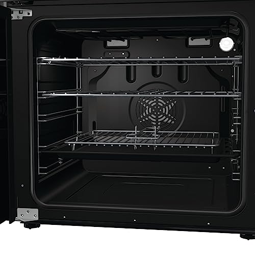 Hisense HDE3211BBUK 60cm Electric Cooker with Ceramic Hob-Black , A Rated Double Oven