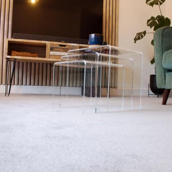 Acrylic Perspex Plastic Nest of Tables Living Room Table Hygienic Easy Clean