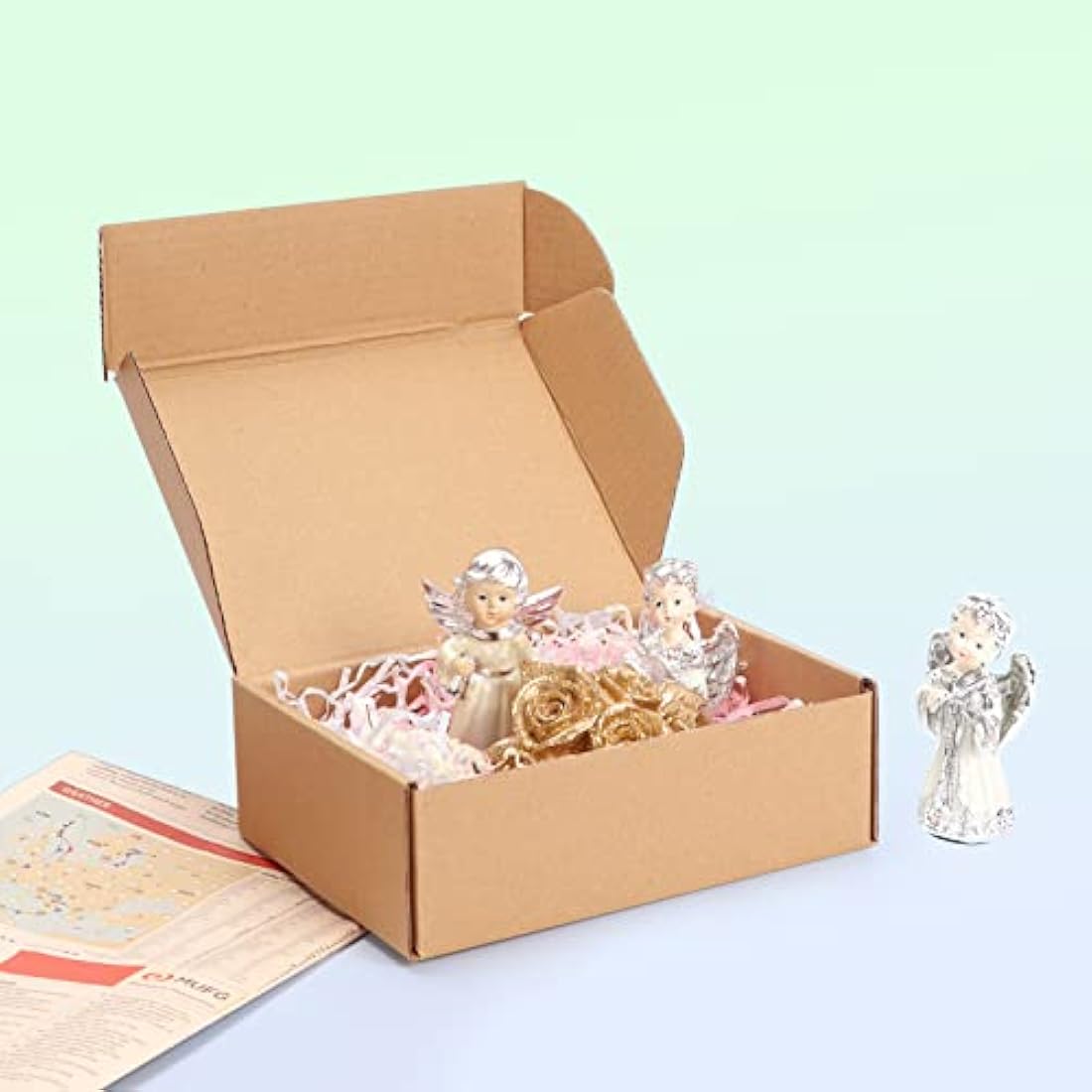 HORLIMER 25 Pack Shipping Boxes, 17.8x12.7x5cm(7x5x2 inches) Corrugated Cardboard Mailing Box, Brown