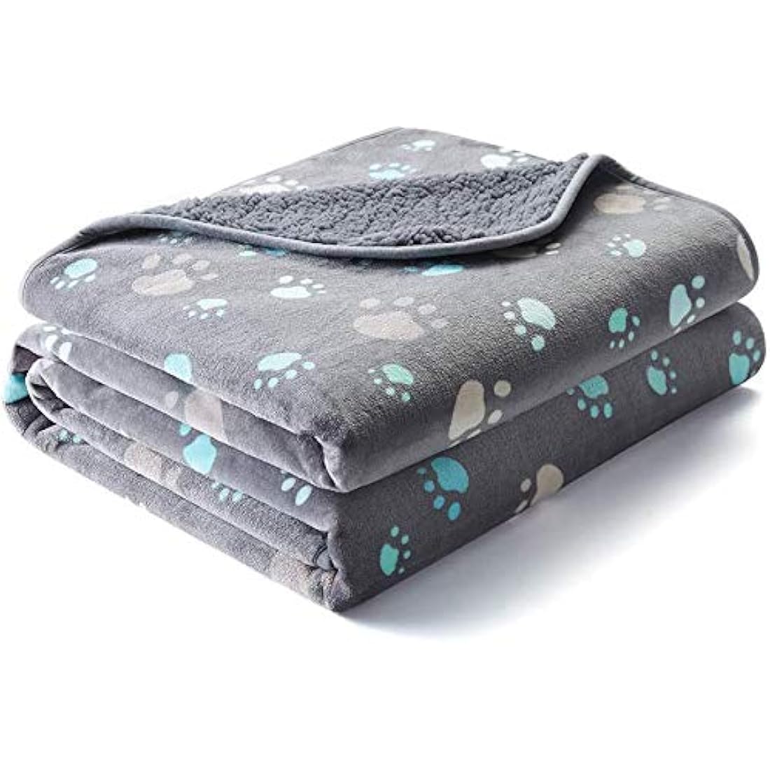 Allisandro Waterproof Blanket 200×140 cm for Couch, Chairs, Car, or Bed, Machine Washable Triple Layer Tech Waterproof Furniture Protector with Cute Paw Print for Medium Large Dogs