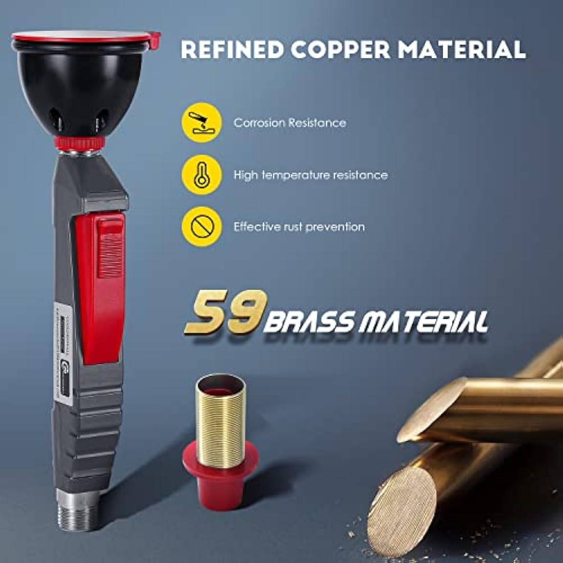 CGOLDENWALL Handheld Emergency Eyewash Station Drench Hose Eye Wash Faucet Eye Washer Unit Safety Shower Continuous Flow Eye Flush Shower for Lab and Industrial Use (Single Head)