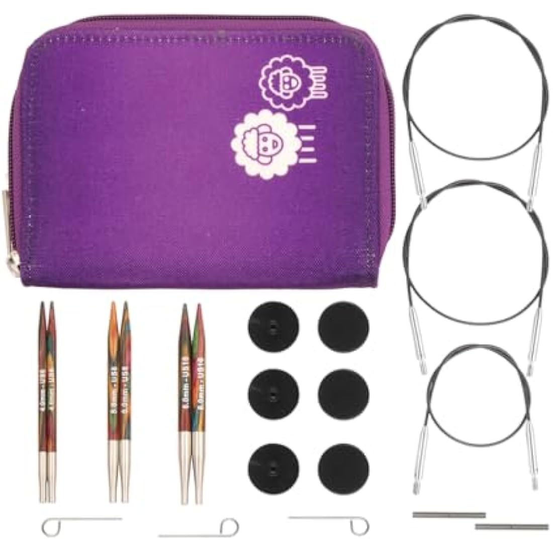 KnitPro Symfonie Starter Interchangeable Circular Needle Set 5" (13cm) | 3 Sizes (4mm to 6mm)