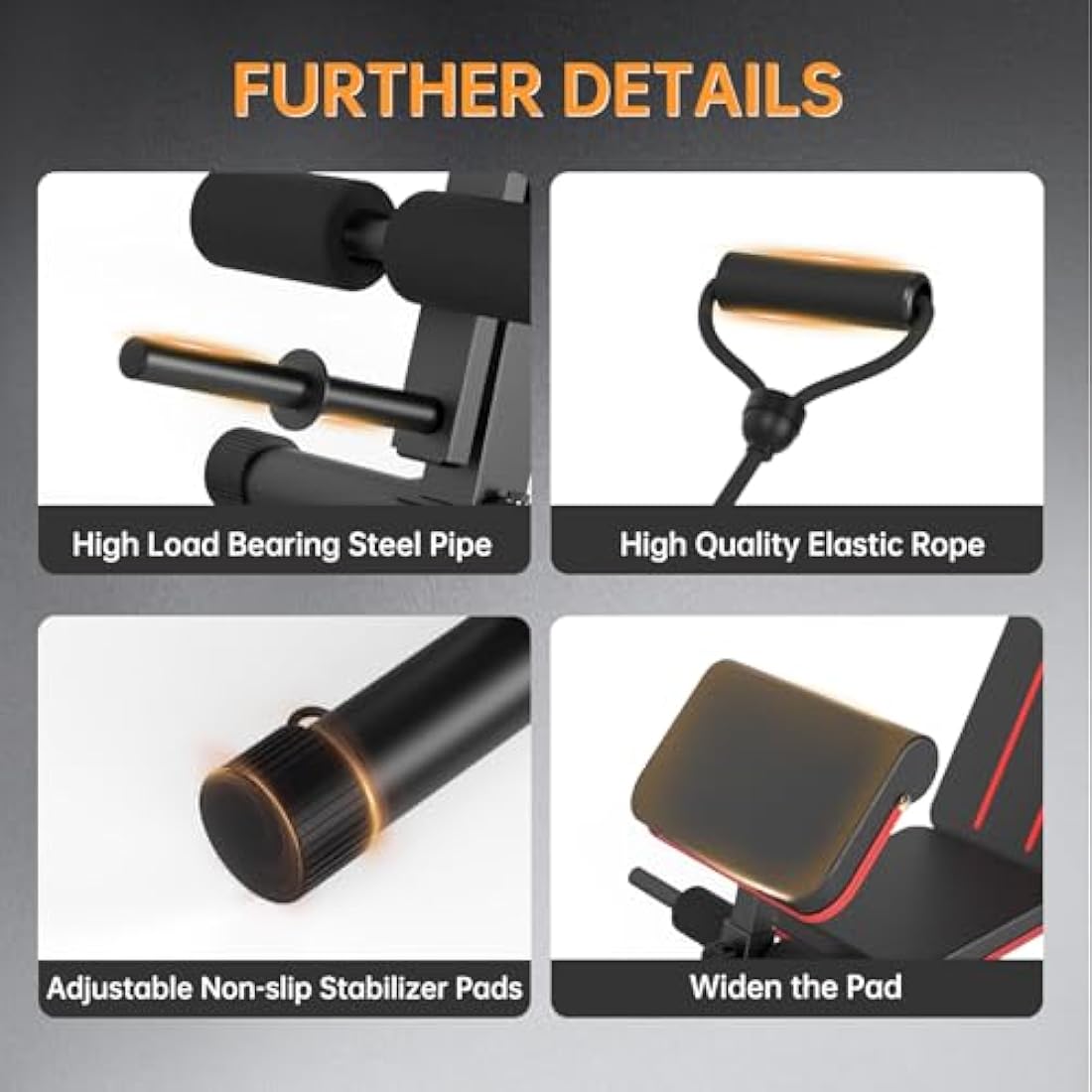 JOROTO Weight Bench Adjustable, Foldable Workout Bench Press, 350KG Load Strength Training Benches for Home Gym Full Body Workout, Roman Chair Dumbbell Bench