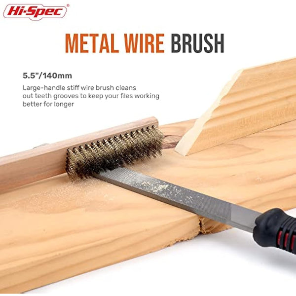 Hi-Spec 17 Pc Metal File Set – Hand & Needle Files, Large & Fine Micro Steel, Flat, Half, Round & Triangle for Crafts, Metal & Wood Work, All in a Large Zipper Storage Case