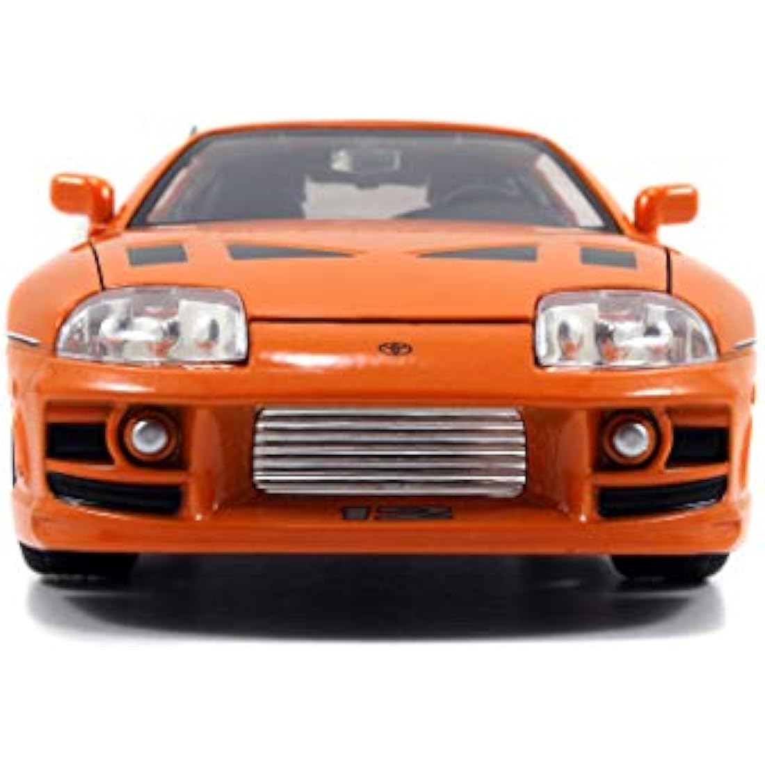 Jada Toys - Fast and Furious Model Car Toyota Supra & Brian - Car Model 1995 Toyota Supra Mk4 1:24 Orange with Brian O'Conner Figure, Vehicle with Spoiler, Opening Parts & Removable Roof