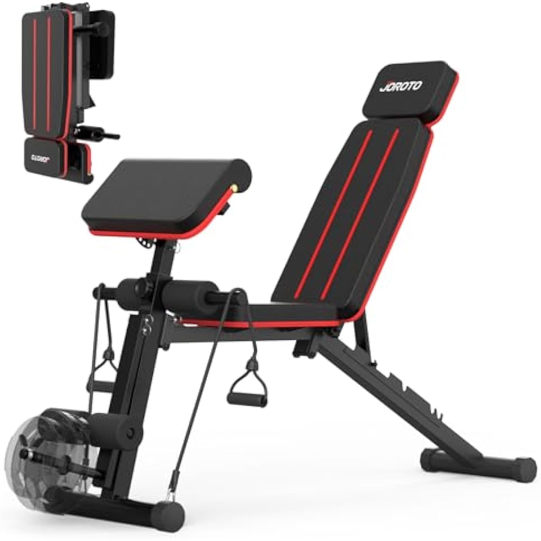 JOROTO Weight Bench Adjustable, Foldable Workout Bench Press, 350KG Load Strength Training Benches for Home Gym Full Body Workout, Roman Chair Dumbbell Bench