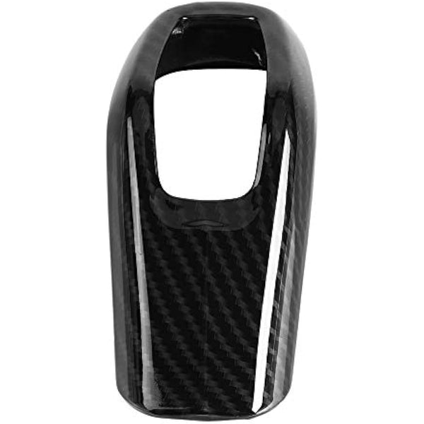 Dioche Gear Shift Cover Trim, Carbon Fiber Style Car Gear Shift Knob Cover Trim for Sport 2014-2017