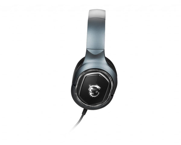 MSI IMMERSE GH50 GAMING HEADSET - 7.1 Virtual Surround Sound, Vibration Feedback, 40mm Neodymium Drivers, RGB Lighting, Detachable Mic, Inline Controls, USB 2.0 Connector - Wired (Package may vary)