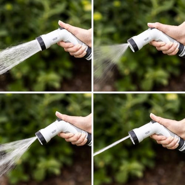 FITT YOYO 20 m, Extendable and Flexible Garden Water Hose Pipe with Multi-Function Spray Gun, Red