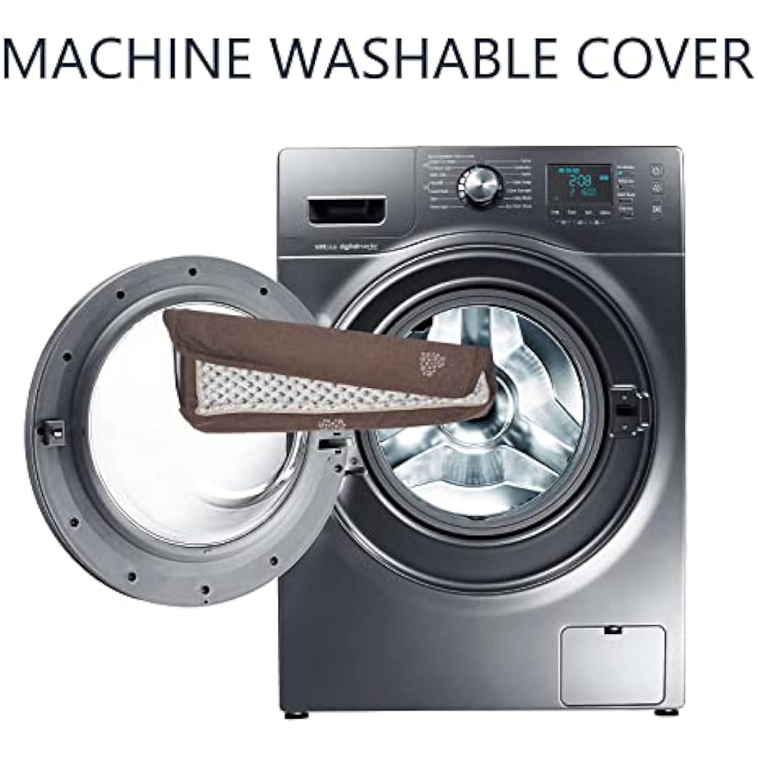 VANKEAN Waterproof Reversible Dog Bed Mat With Removable Machine Washable Cover, Mattress for Crate, Pad for Small to Large Dogs, Navy/Grey