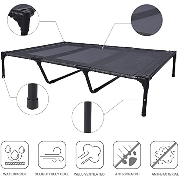 ANWA Elevated Dog Bed Large Size, Raised Dog Bed Outdoor Use, Portable Dog Cot Large Dogs