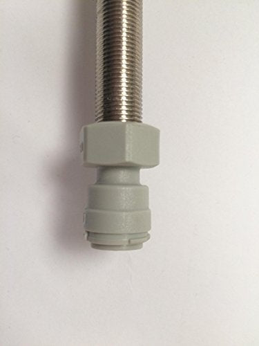 FilterLogic Faucet Quarter Turn Lever Compact Kitchen Sink Drinking Water Filter Tap RO, Stainless Steel Swan, Chrome