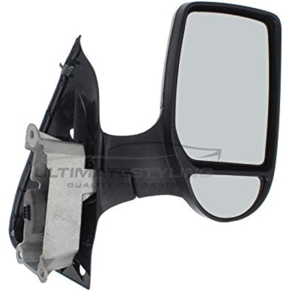 XYZ Parts Electric Short Arm Wing Door Mirror With Heated Glass And Black Cover Compatible with Ford Transit Mk7 Van 2006-2014 Drivers Side Right Hand Replacement