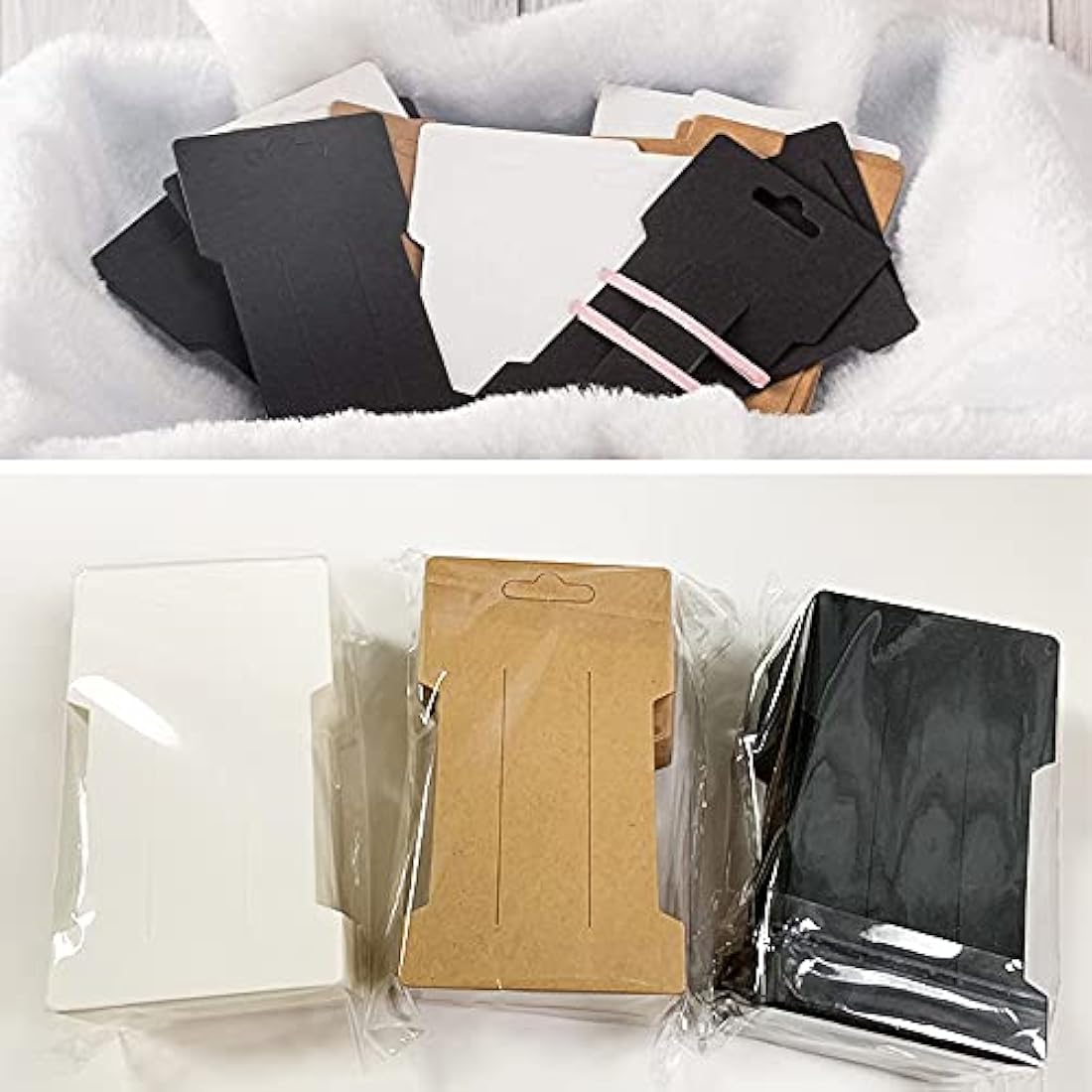 120 Pcs Hair Clip Display Cards Paper Hairpin Display Cards Kraft Paper Hairpin Card for Hair Bow Hair Clips Hair Accessories