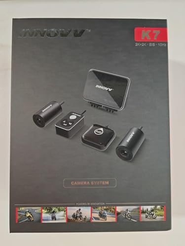 K7 Motorcycle Dash Cam Front and Rear with EIS Anti-Shake 2K + 2K@30FPS or 1080P + 1080P@60 FPS Motorbike Camera, GPS, Wi-Fi, 24Hrs G-Sensor, Waterproof Motorcycle Camera Support 512 GB Max