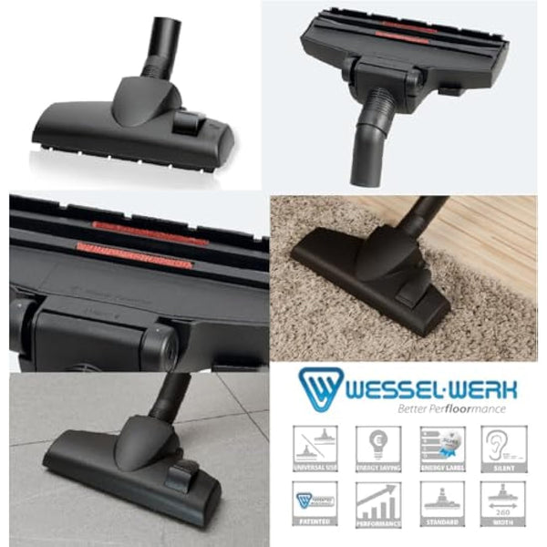 Akitas 800W Powerful Bagless Cylinder Vacuum Cleaner With German Wessel Werk Nozzle Head For Hard Floor & Carpet (C6)