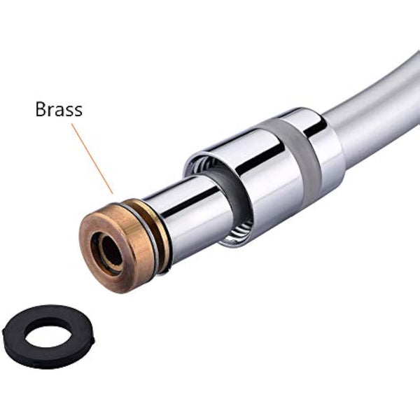 GRIFEMA Smooth Shower Hose 1.5m / 59 Inch – Flexible PVC Shower Hose, Anti-Kink & Leakproof, Universal G1/2" Fit, Durable Replacement Hose with Brass Connectors & Washers - Silver