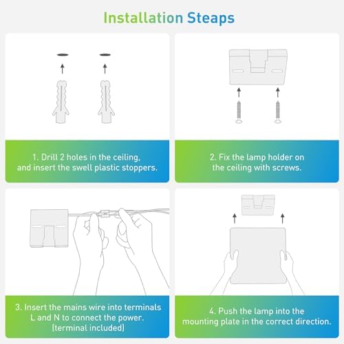 Yafido LED Square Ceiling Light Fitting 48W 4320LM, Natural White 4000K, IP44 Waterproof, 30CM Modern Ultra Bright Lighting Fixture 220V for Bathroom Living Room Kitchen Roof Office