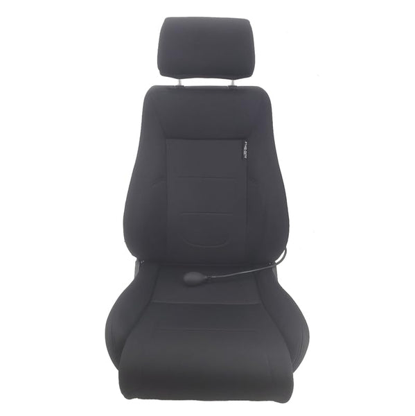 Sport seat 'Retro II' - Black - Dual-side reclinable back-rest - incl. slides