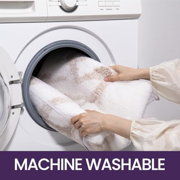 DEXI Bath Mat 61 x 92 cm, Non-Slip Absorbent Bathroom Mats, Machine Washable, Soft and Thick Microfibre Shower Rug, White