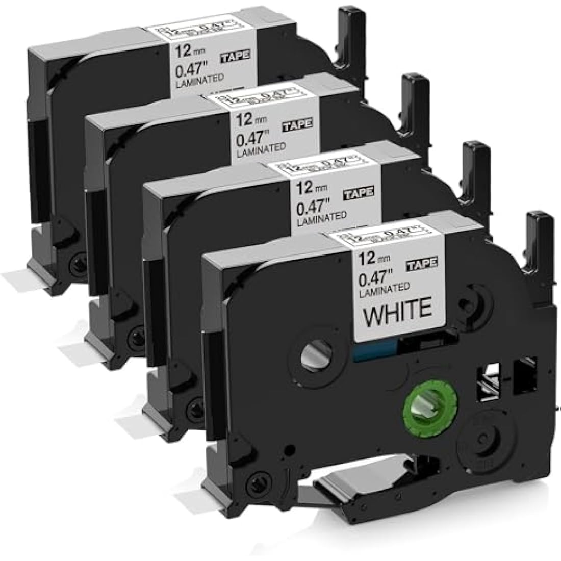 4X Upwinning TZE-231 Label Printer Tape 12mm Compatible with Brother Label Tape 12mm P-Touch Tze 12 mm TZe231 AZe-231 TZ231 Laminated White for Brother P Touch H101C H110 H107 H108 H100LB D210 1000