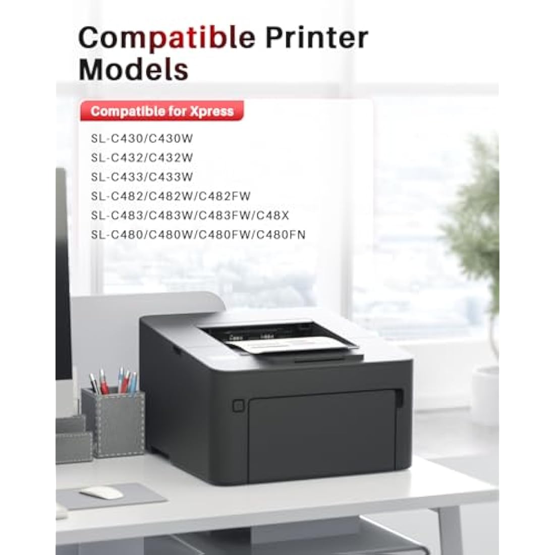 Halloya 404S Compatible Toner Cartridge for Samsung CLT-P404C CLT-K404S CLT-404S K404S Replacement for Samsung Xpress SL C430W C430 C480W C480FW C480FN C480 C482W C483W C432W C433W (2 BK)