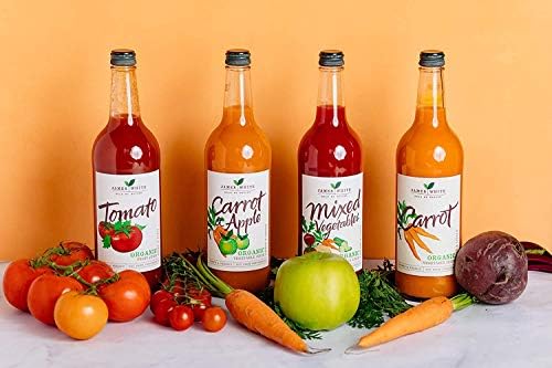 James White Organic Carrot and Apple Juice - Vegan - No Added Sugar - Picked and Pressed (Pack of 6x750ml)