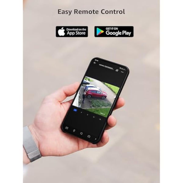 ANNKE C800 4K Wired PoE IP Camera, 8MP Ultra HD PoE Camera, IP67 Outdoor Surveillance Camera with Human/Vehicle Detection, Color Night Vision, Built in Mic