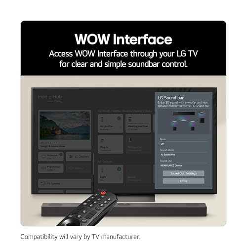 LG USC9S Bluetooth Soundbar for TV with Dolby Atmos & Wireless Subwoofer 3.1 channel