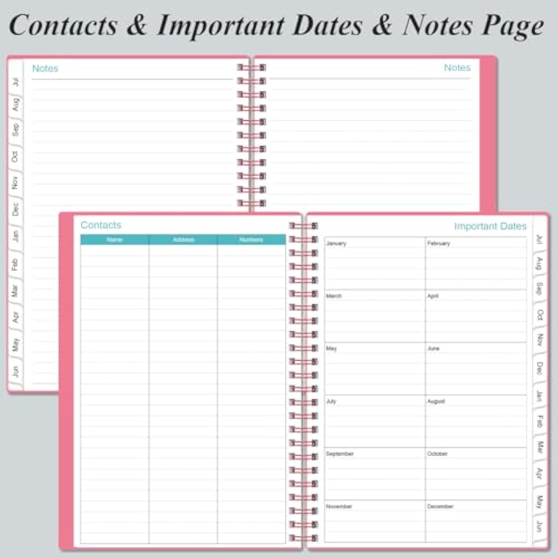2024-2025 Appointment Book & Planner - A5 2024-25 Daily Hourly Planner from July 2024 - June 2025, Weekly Appointment Book with 30-Minute Interval, Medium 6.4" x 8.5", Pink