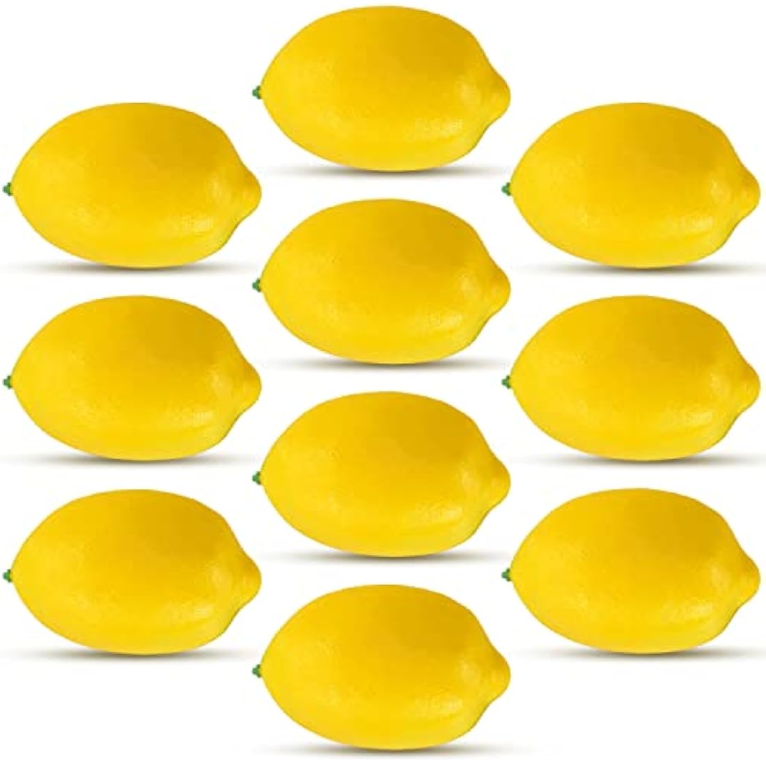 JEDFORE Artificial Lemon Lifelike Simulation Fake Fruit for Home Kitchen Party Decoration Yellow 10 of Packs