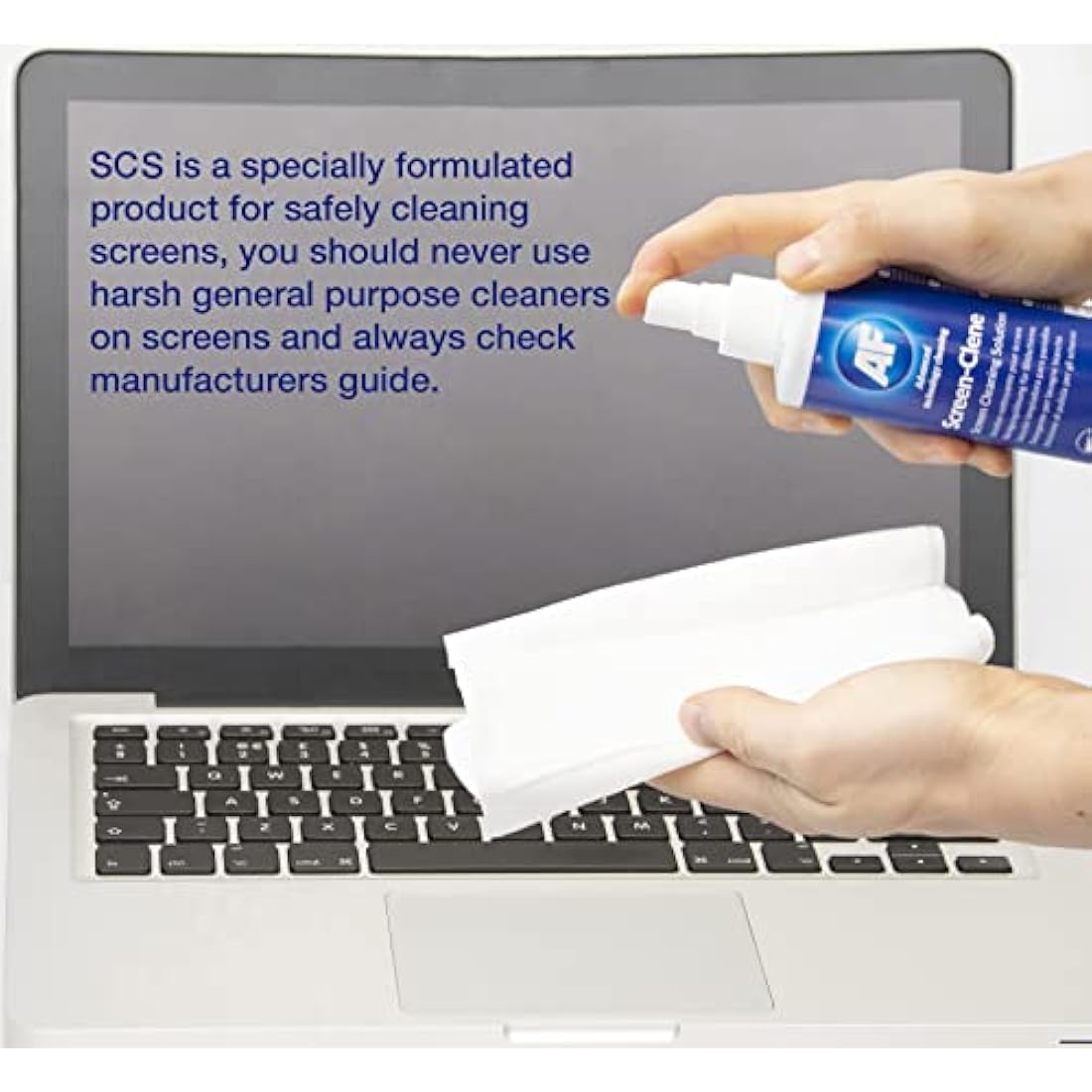 AF Screen Cleaner Spray 250ml - Cleaning Solution For Mobile Phones, TV's, Laptops, Monitors, LED, LCD, Plasma & Tablets, Clear,