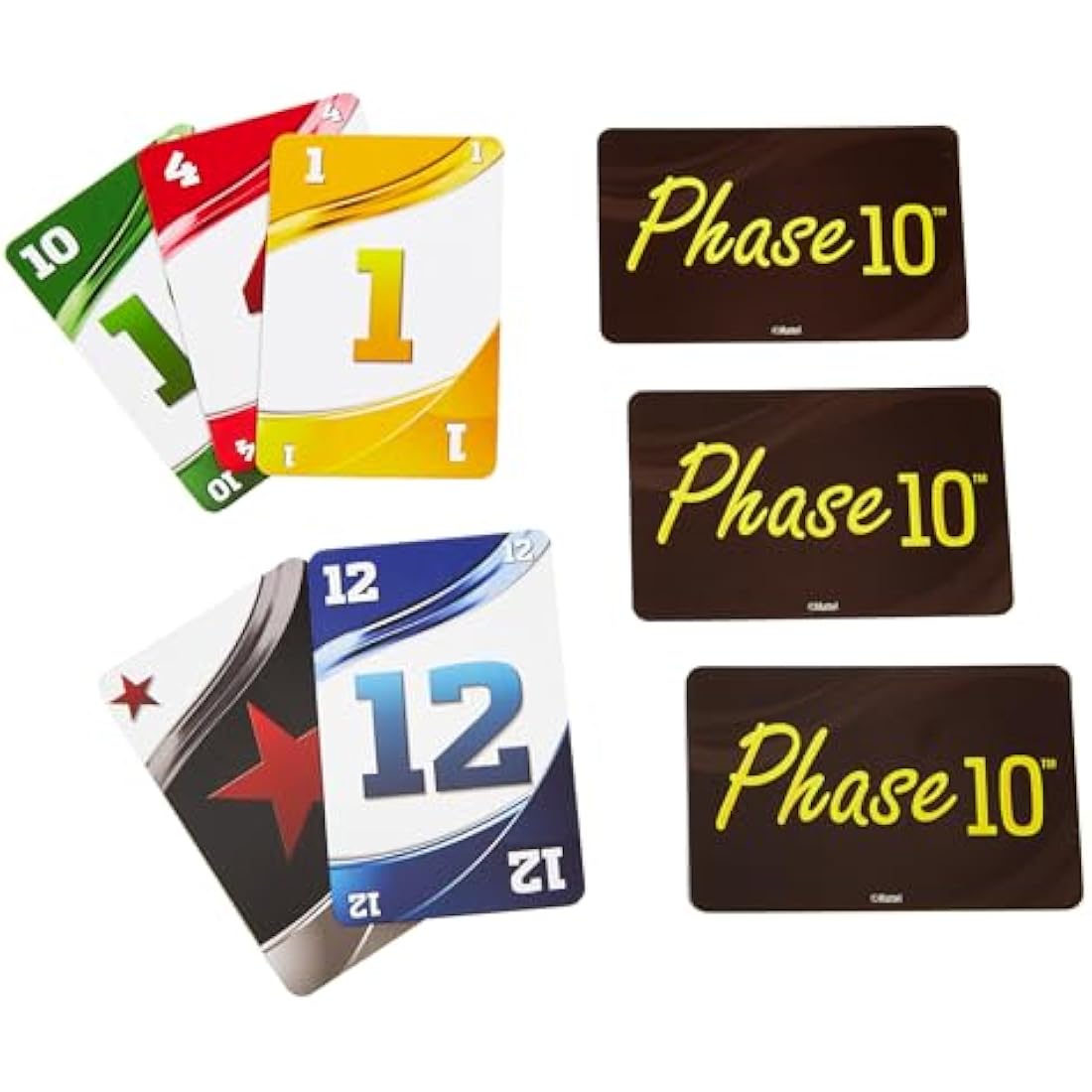 Mattel Games Phase 10 card game, sequences rummy-like card game, includes 110 cards, FFY05