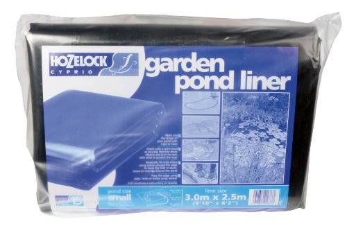 HOZELOCK - Pond Liner Size S (3m x 2,5m) : Ideal for Small Ponds and Koi Pools, Robust and Durable Liner [3461T0155], Black