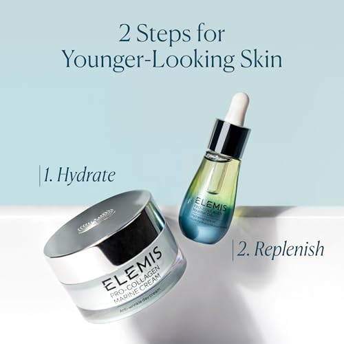 ELEMIS Pro-Collagen Marine, Superfood Facial & Cleansing Oil – Hydrating Facial Oils & Deep Cleansing Oil to Nourish & Revitalize Skin 15ml & 195ml