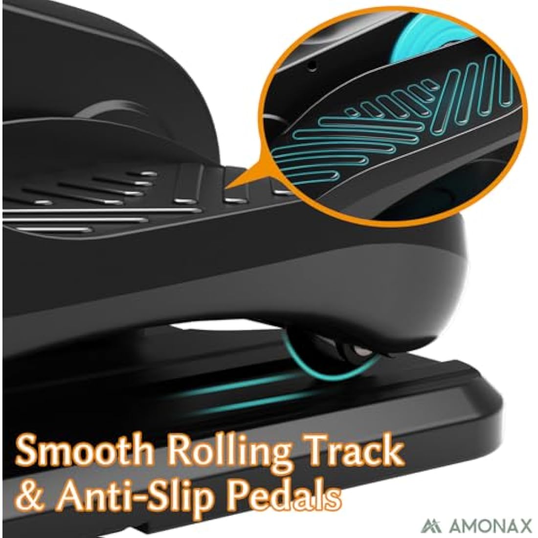 Amonax Electric Pedal Exerciser, Seated Elliptical Machine Cardio Under Desk Exercise Bike, Mini Cycle Trainer for Elderly, Sit down Foot Step Machine Leg Exercise Equipment for Home Use