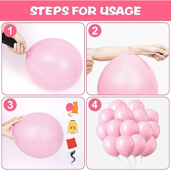 Ainiv 60 PCS Decorative Pink Balloons for Parties: 12inch Latex Macaron Style, Perfect for Pink Themed Events