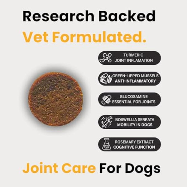 iKarmel Joint Supplements for Dogs | Hip and Joint Care | with Glucosamine, Chondroitin, and Green-Lipped Mussels | Puppy to Senior Dog Treats for Stiff Joints (270 Chews)